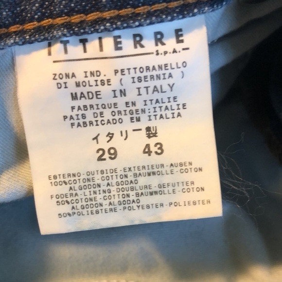 Just Cavalli Jeans Sz. 29X31 Straight Leg Mid Rise Italian Designer Denim Cotton - Picture 8 of 11